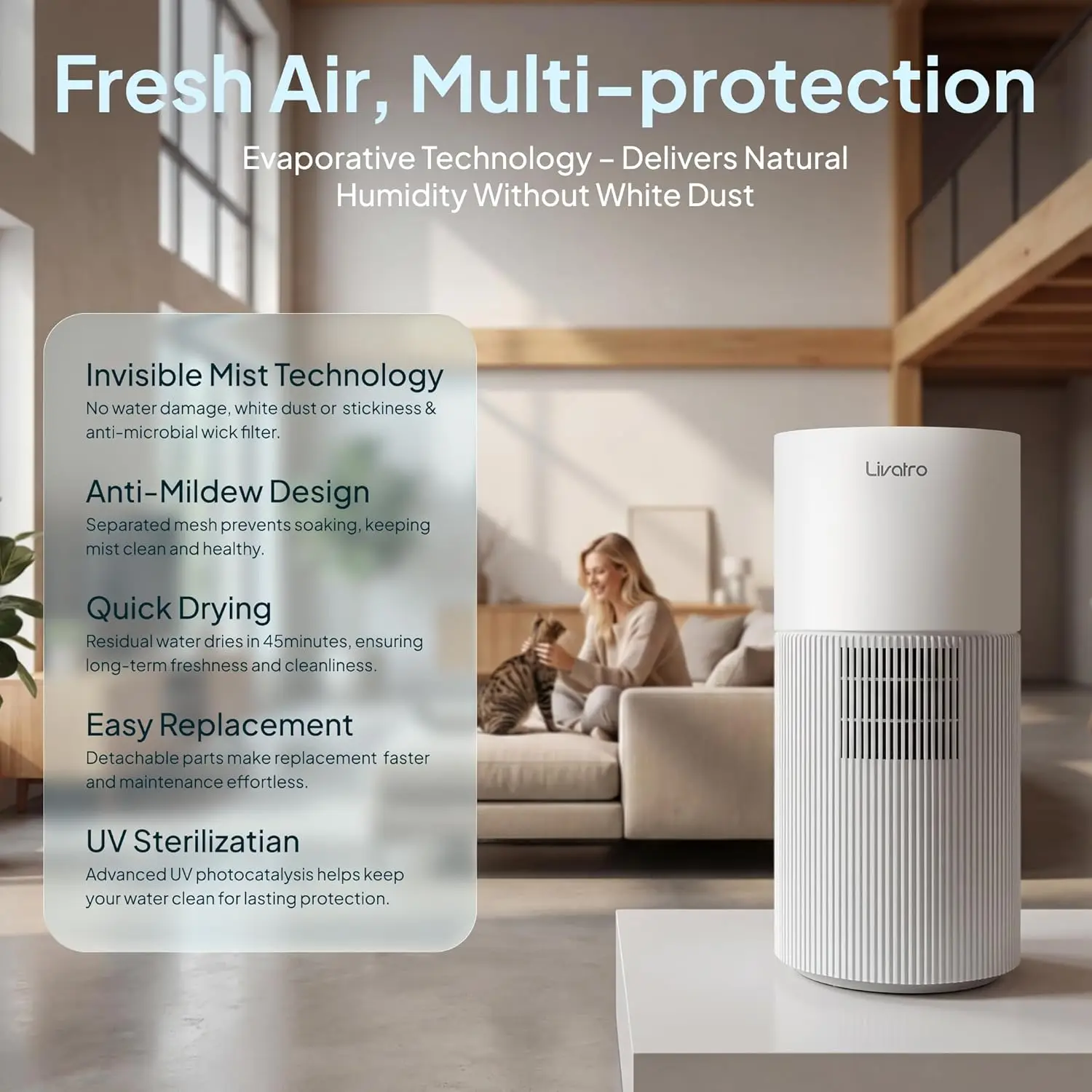 Livatro 8L Evaporative Humidifier - Image 4