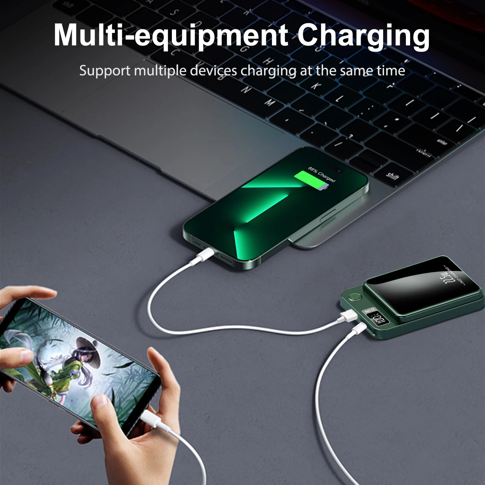 2-in-1 10000mAh Magnetic Power Bank - Image 3