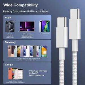 20-Pack 60W USB-C Fast Charging Cables - Thumbnail Image 5