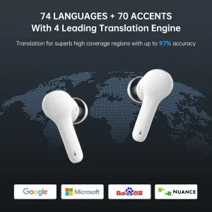 Wooask M6 Translator Earbuds,144 Languages,Bidirectional - Thumbnail Image 2