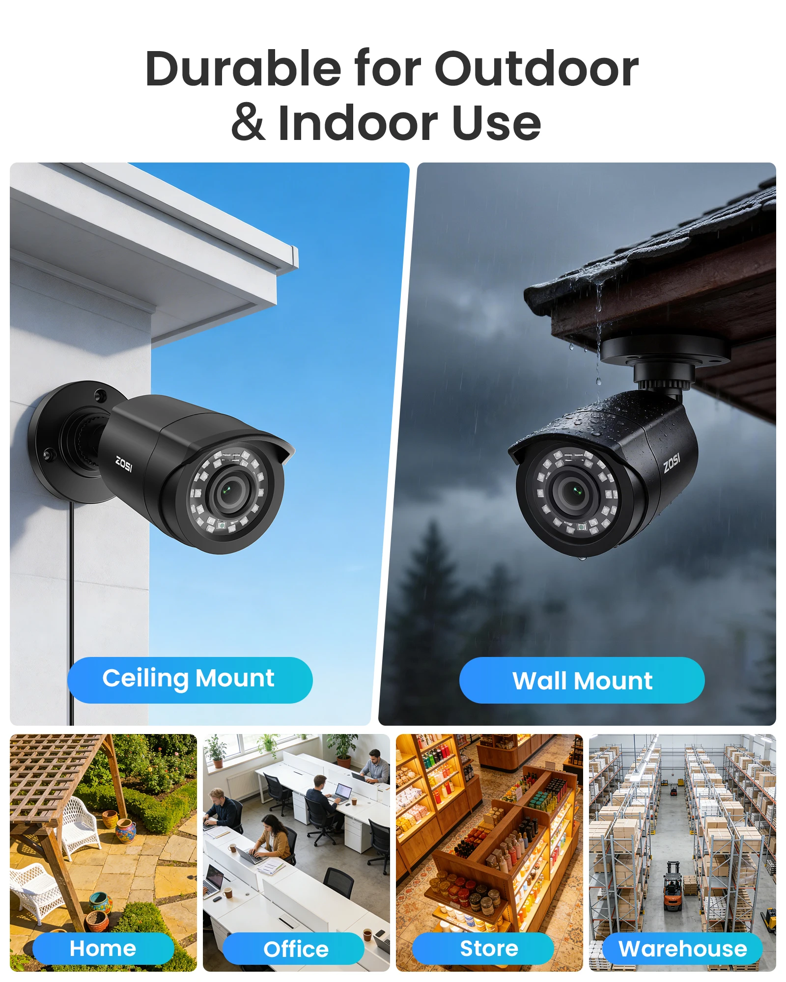 ZOSI 3K Lite Security Camera System AI Human Vehicle DetectioD TVI - Image 4