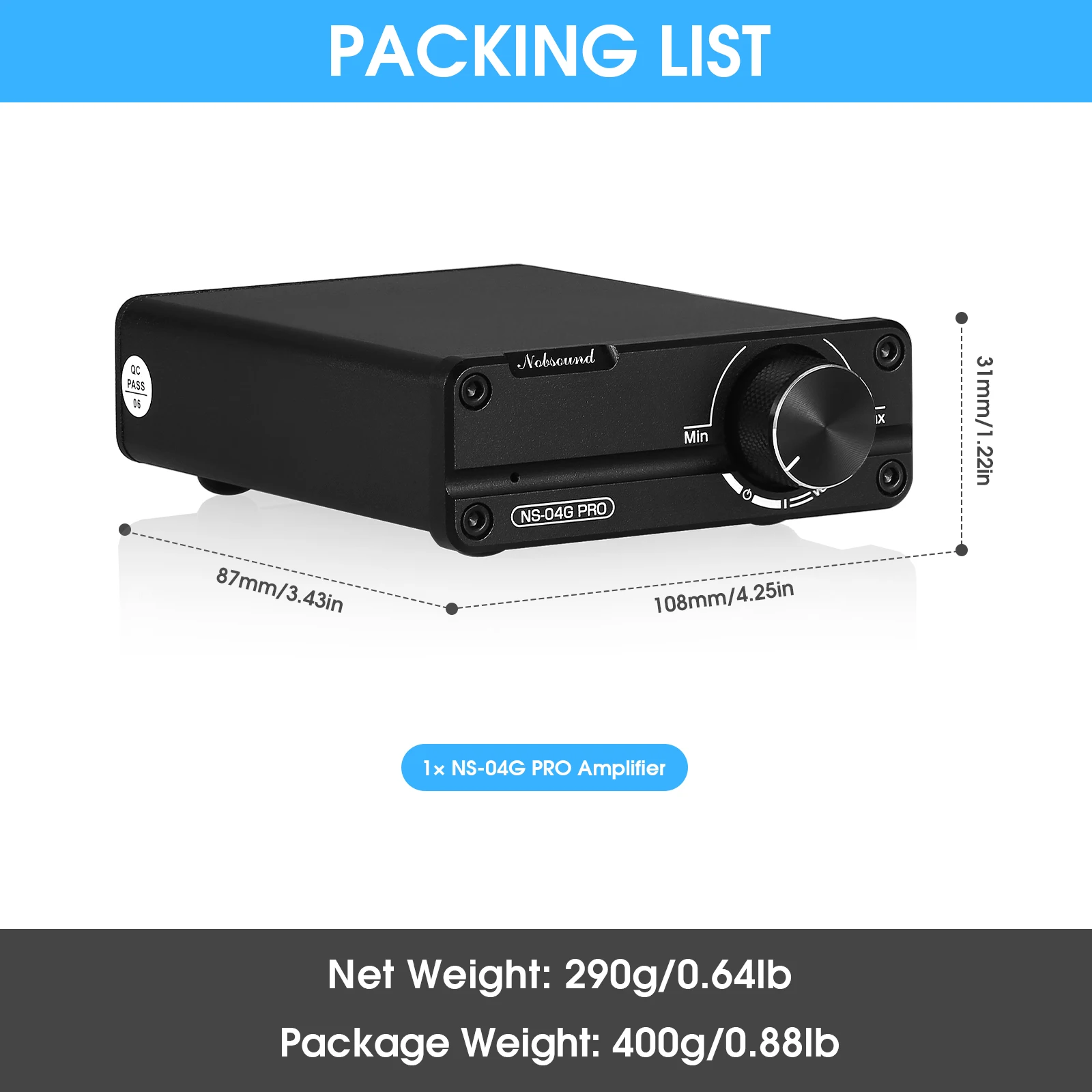 Nobsound NS-04G PRO Mini Digital Power Amplifier HiFi Stereo 2.0 Channel Class D Home Desktop Audio Amp 100W+100W - Image 7