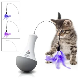 DOEL Cat Interactive Toys Funny Feather Kitten Teaser Indoor
