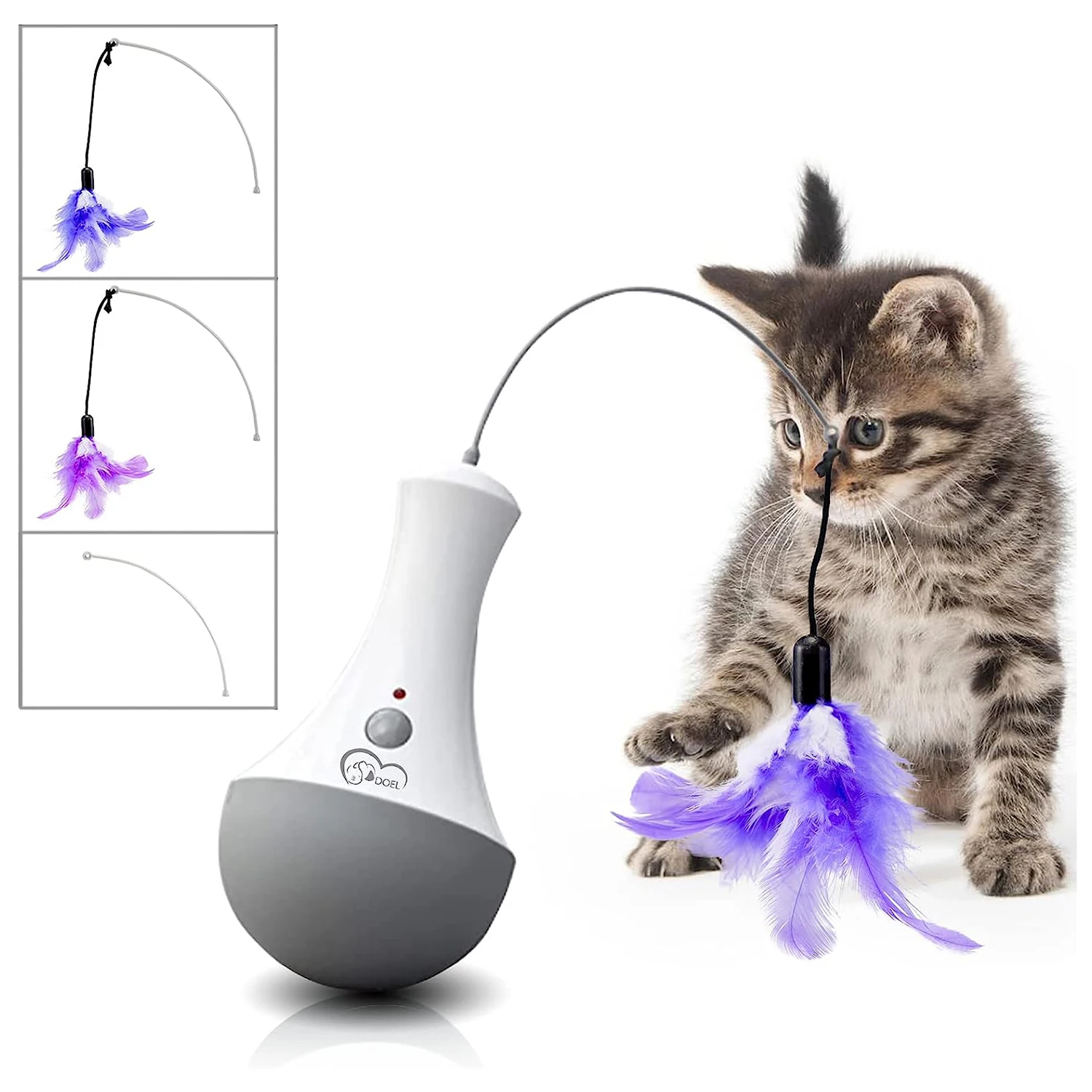 DOEL Cat Interactive Toys Funny Feather Kitten Teaser Indoor - Image 1