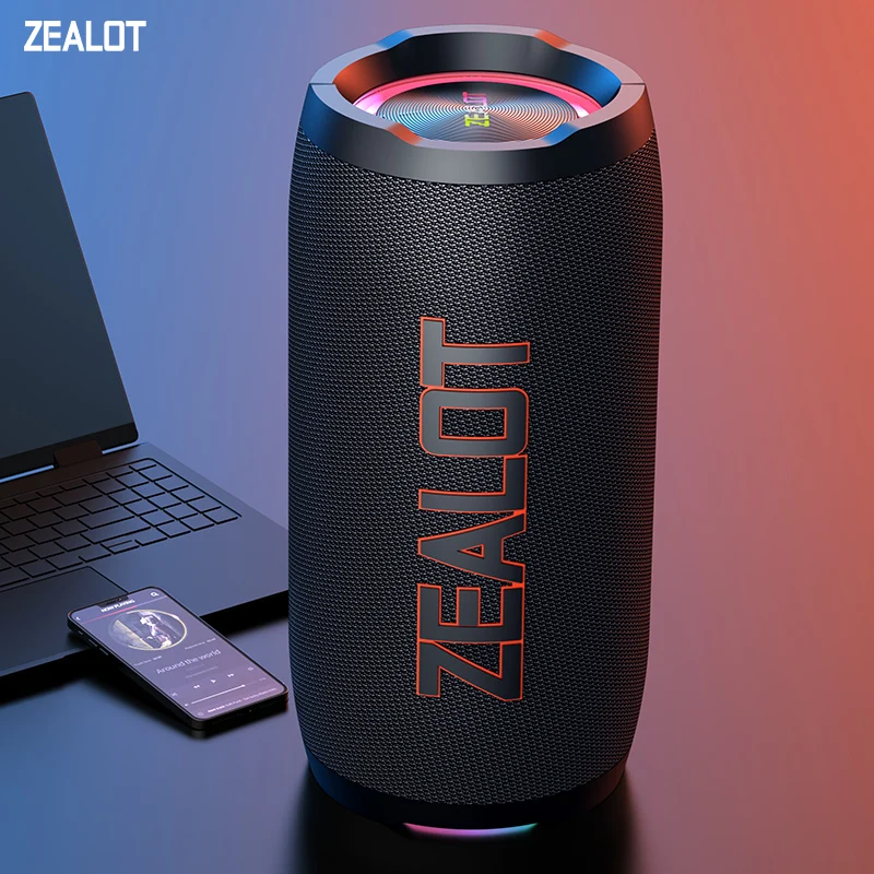 ZEALOT-S76 50W Portable Bluetooth Speaker Wireless Waterproof Outdoor IPX6 Stereo Bass Music Track Speaker Sound Box - Image 1