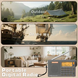 SIHUADON R108 DSP Radio AM FM SW LW Airband Full Band Receive - Thumbnail Image 5