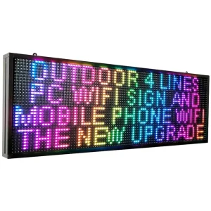 WIFI Programmable Led Sign, Full Color 39"X14"