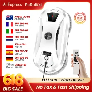 PuRuiKai Ultra Thin Robot Vacuum Cleaner Window Cleaning Robot Window