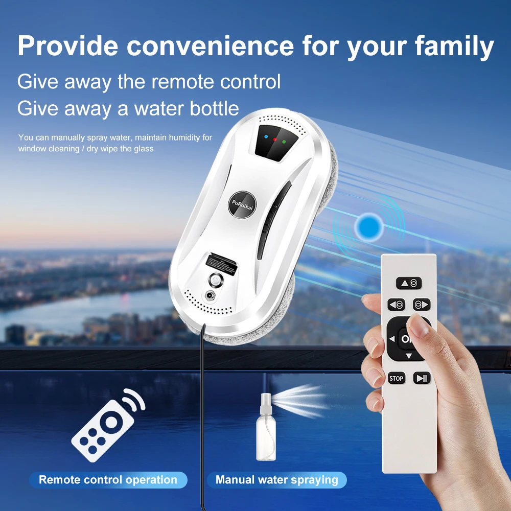 PuRuiKai Ultra Thin Robot Vacuum Cleaner Window Cleaning Robot Window - Image 2
