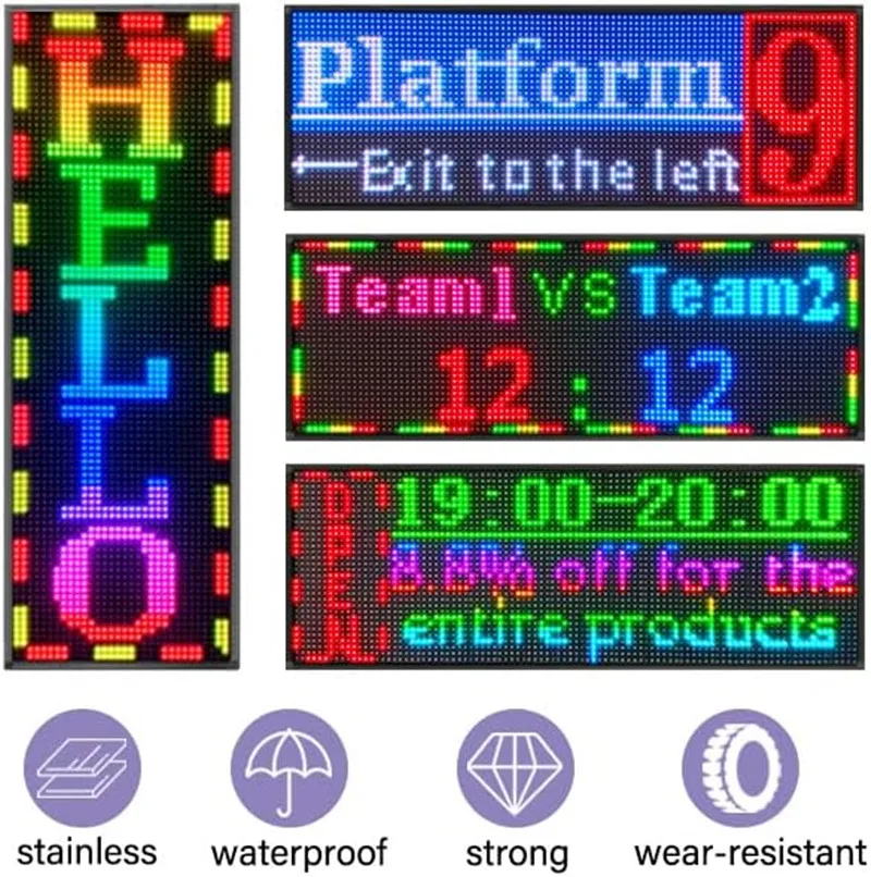 WIFI Programmable Led Sign, Full Color 39"X14" - Image 2